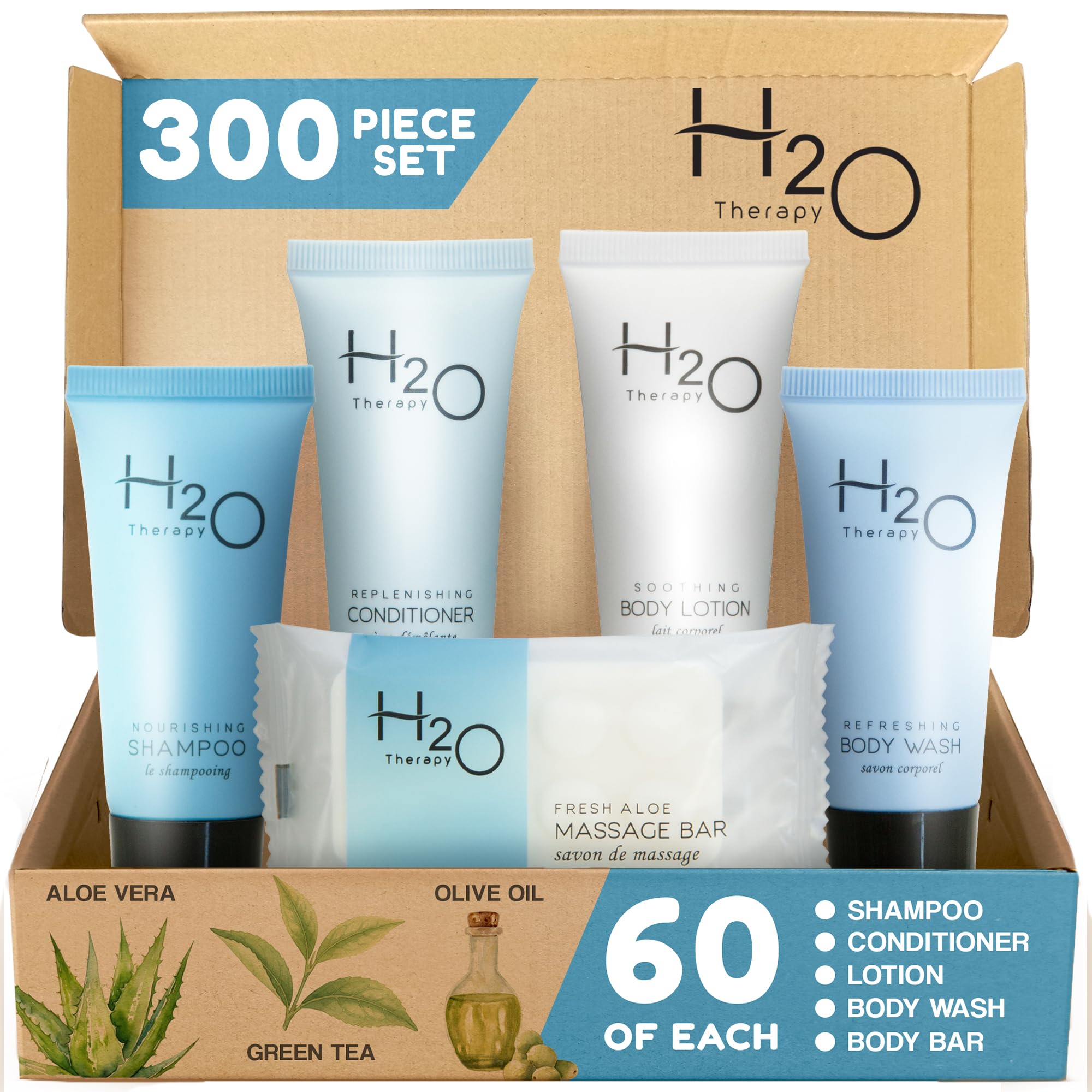 Amazon.com : H2O Therapy Hotel Soaps & Toiletries Bulk Set | 1